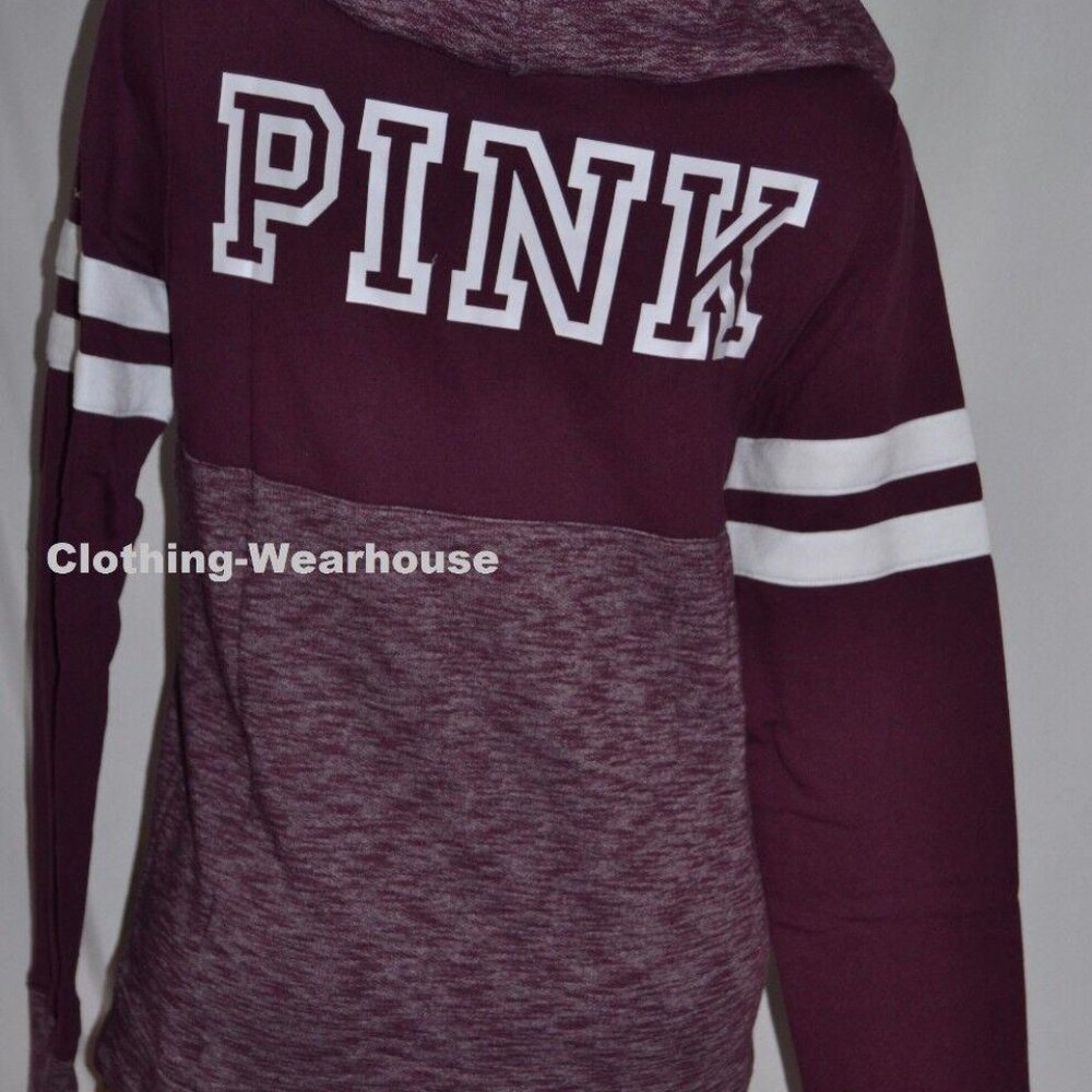 Victoria's Secret PINK Red Marl Perfect Hoodie XS NEW